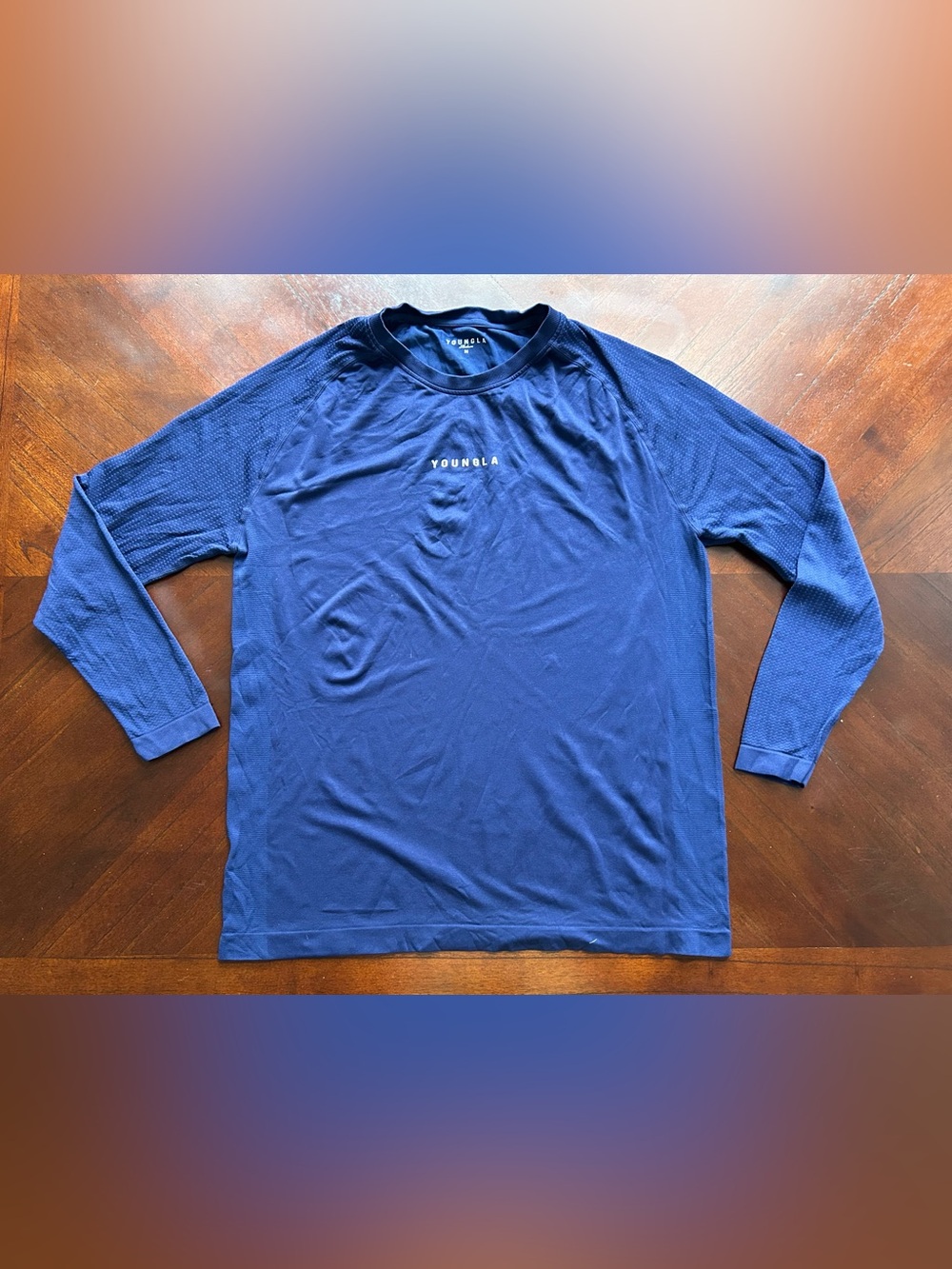 YoungLA Men's Long Sleeve Rash Guard - Royal Blue size M